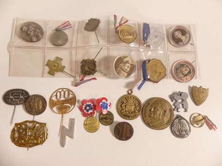 2GM - Lot d'insignes, broches, médailles dont 