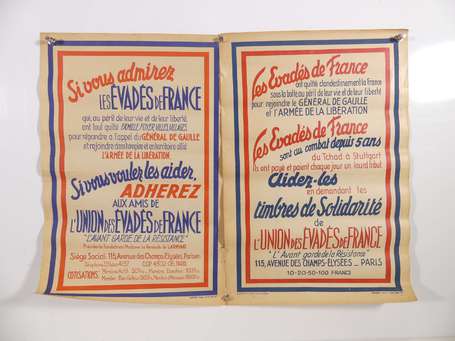 2GM Post - Deux affiches de l'Union des évadés de 