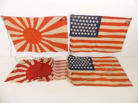 2GM - USA-5 Drapeaux - 3 us 48 étoiles - 35x25 cm 