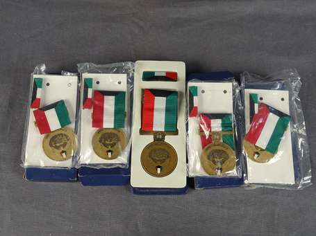 5 Médailles Irak en boite