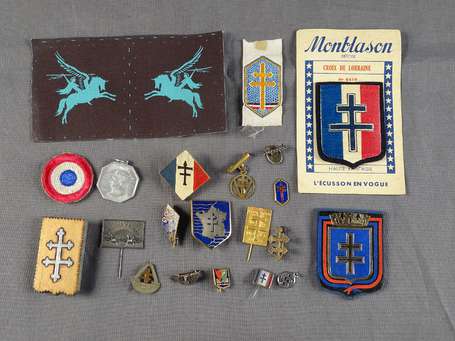 2gm - France libre et libération - Lot d'insignes 