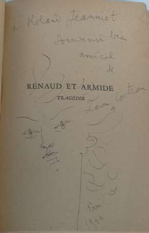 COCTEAU Jean. Renaud et Armide, NRF 1943. Envoi 