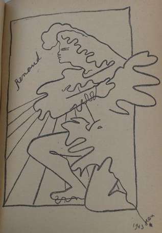 COCTEAU Jean. Renaud et Armide, NRF 1943. Envoi 