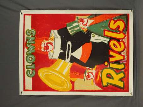 CLOWNS RIVELS - Affiche lithographiée signée 