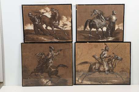 VERNET Carle (1758-1836) - Chevaux et cavaliers. 