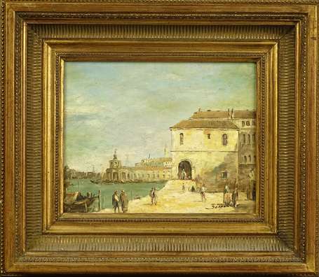 SENNELIER XIX-XXe - Venise. Huile sur toile, 