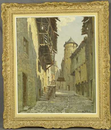 ETEVE Félix Raoul (1902-1967) - Ruelle. Huile sur 