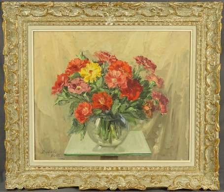 DANIELE-HOFFE Jane (1885) - Bouquet de cosmos. 