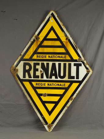 RENAULT Régie Nationale : Plaque émaillée 