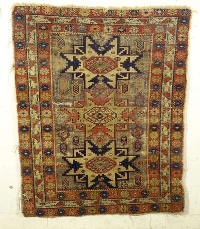 Tapis Chirvan Lesghi (chaîne, trame et velours en 