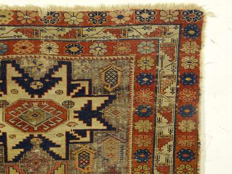 Tapis Chirvan Lesghi (chaîne, trame et velours en 