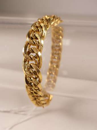 Bracelet en or jaune 18K (750°/00) maille anneaux 