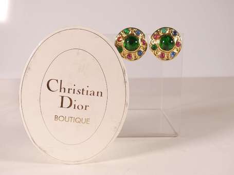 CHRISTIAN DIOR - Paire de clips d'oreilles en 