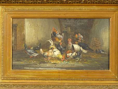 GUILLEMINET Claude (1821-c.1866) - Basse cour. 