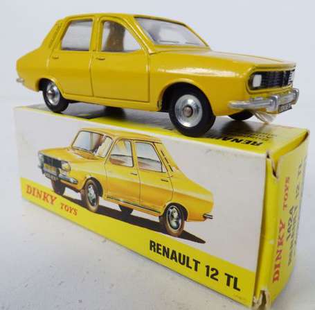 Dinky toys - Renault 12 TL, jaune, en boite réf 