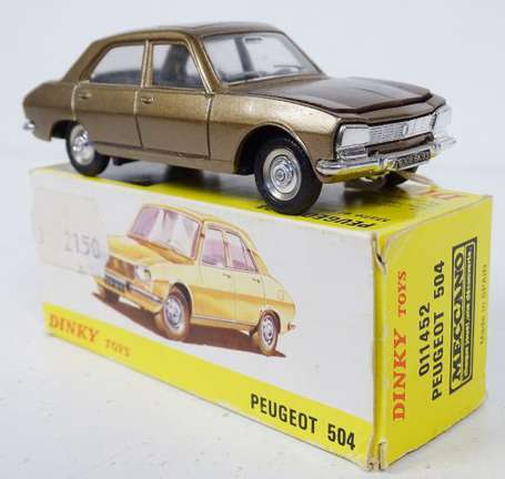 Dinky toys - Peugeot 504 bronze  en boite réf 