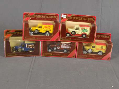 Matchbox, lot de 5 voitures yesterday 