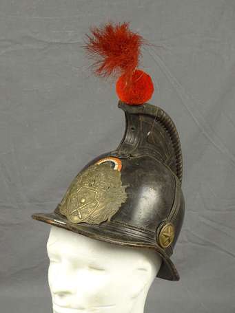 Casque d'essai infanterie 1836, en cuir, reversé 