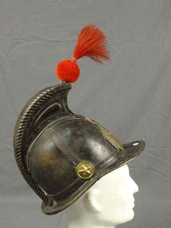 Casque d'essai infanterie 1836, en cuir, reversé 