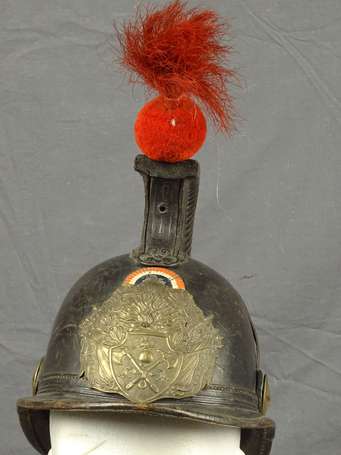 Casque d'essai infanterie 1836, en cuir, reversé 