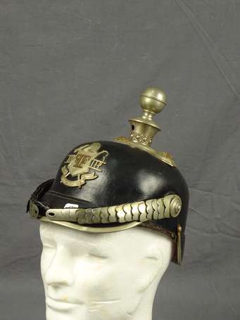 Casque à pointe, officier prusse 1895, très bel 