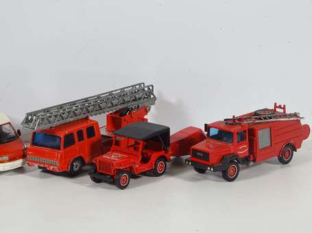 Solido - 7 véhicules de pompiers - bel état 