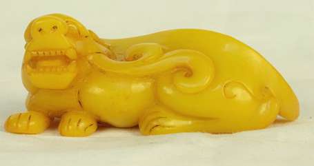 CHINE - Chimère en jade jaune. L. 8,2 cm