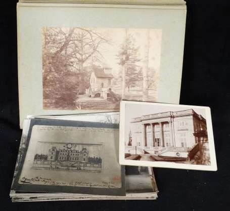 Lot d'env. 60 Photos albumine 1901 - Versailles