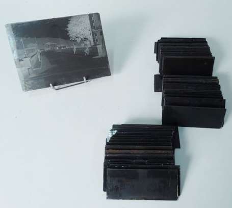 Ensemble de 100 Autochromes - Plaques Photo - 