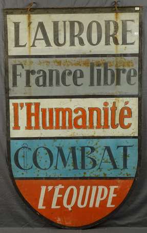 L'AURORE / FRANCE LIBRE / L'HUMANITE / COMBAT / 