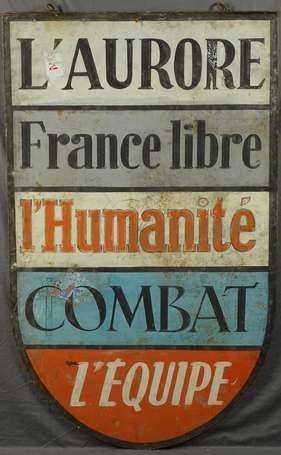L'AURORE / FRANCE LIBRE / L'HUMANITE / COMBAT / 