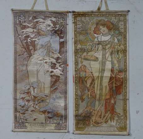 MUCHA Alfons Maria (1860-1939) - Automne, Hiver. 