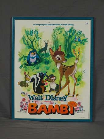 Disney : affiche du dessin animé Bambi, sous cadre