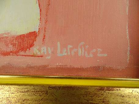 LETELLIER Ray (1921-2014) - Le jardin rose. Huile 