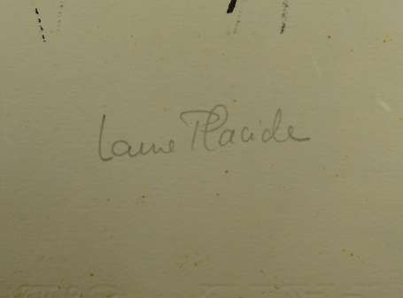 PLACIDE Laure (1917-2014) - Composition. Encre de 