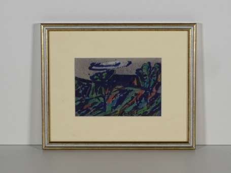 STROËBEL Edgar (1909-2001) - Paysage. Encre et 