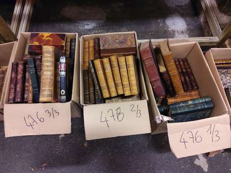 Ensemble de 3 cartons de livres reliés XIX-Xxème S