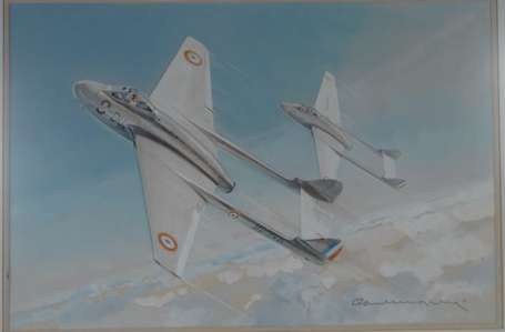 Lengelle Paul 1908-1993 De Haviland Vampire en vol
