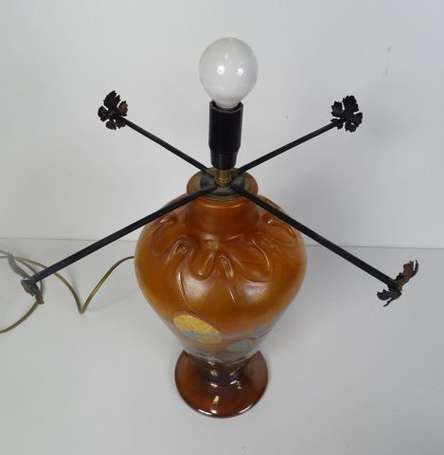 MATEUS Jean-Pierre Xxe - Lampe champignon en verre