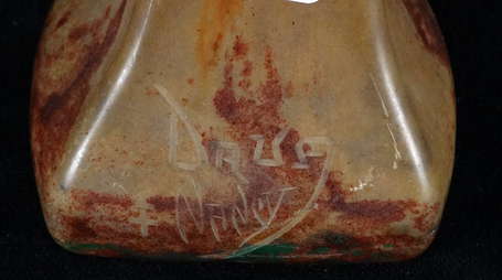 Daum Nancy. Vase soliflore orange. Ht: 30 cm