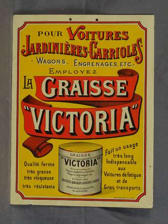 LA GRAISSE VICTORIA : Panonceau lithographié. Imp 