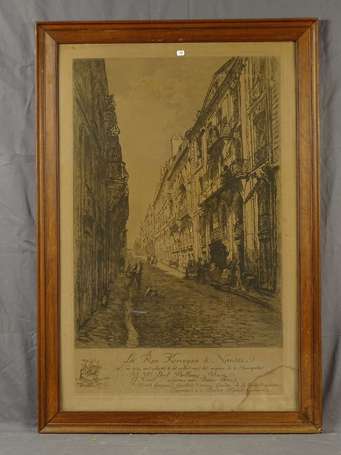 PINARD René (1883-1938) - Rue Kervegan, eau forte 