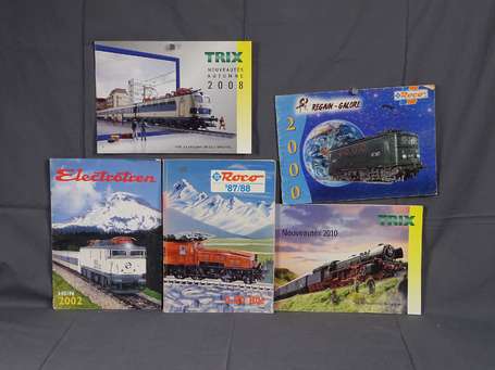 5 catalogues - 2 Trix/2 Roco/1 Electrotren