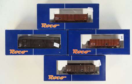 Roco - Lot de 4 wagons en boite - ref 