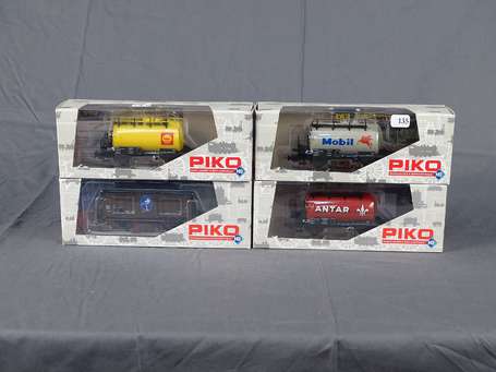 Piko - Lot de 4 wagons en boite réf. 