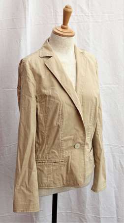 HUGO BOSS - Veste beige à rayures ton sur ton. T. 