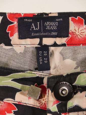 ARMANI Jeans - Pantalon en satin de coton imprimé 