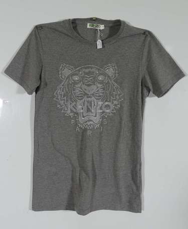 KENZO - Tee-shirt à manches courtes gris brodé 