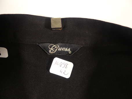 GUESS - Combi-short en rayonne et polyester noir, 