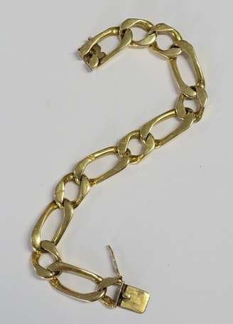 Bracelet maille gourmette en or jaune 18K 